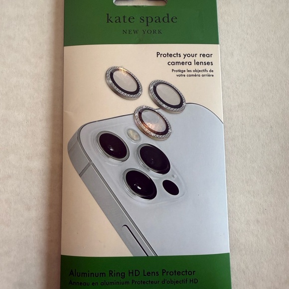 Kate Spade- Aluminum Ring HD Lens Protector for iPhone 14 Pro/ 14 Pro Max- - Picture 1 of 5